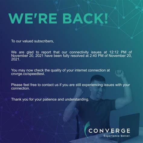 is converge down today|Converge ICT experiences a two.
